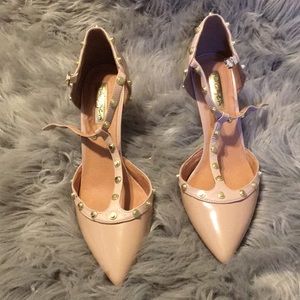 Nude pink heels
